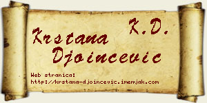 Krstana Đoinčević vizit kartica